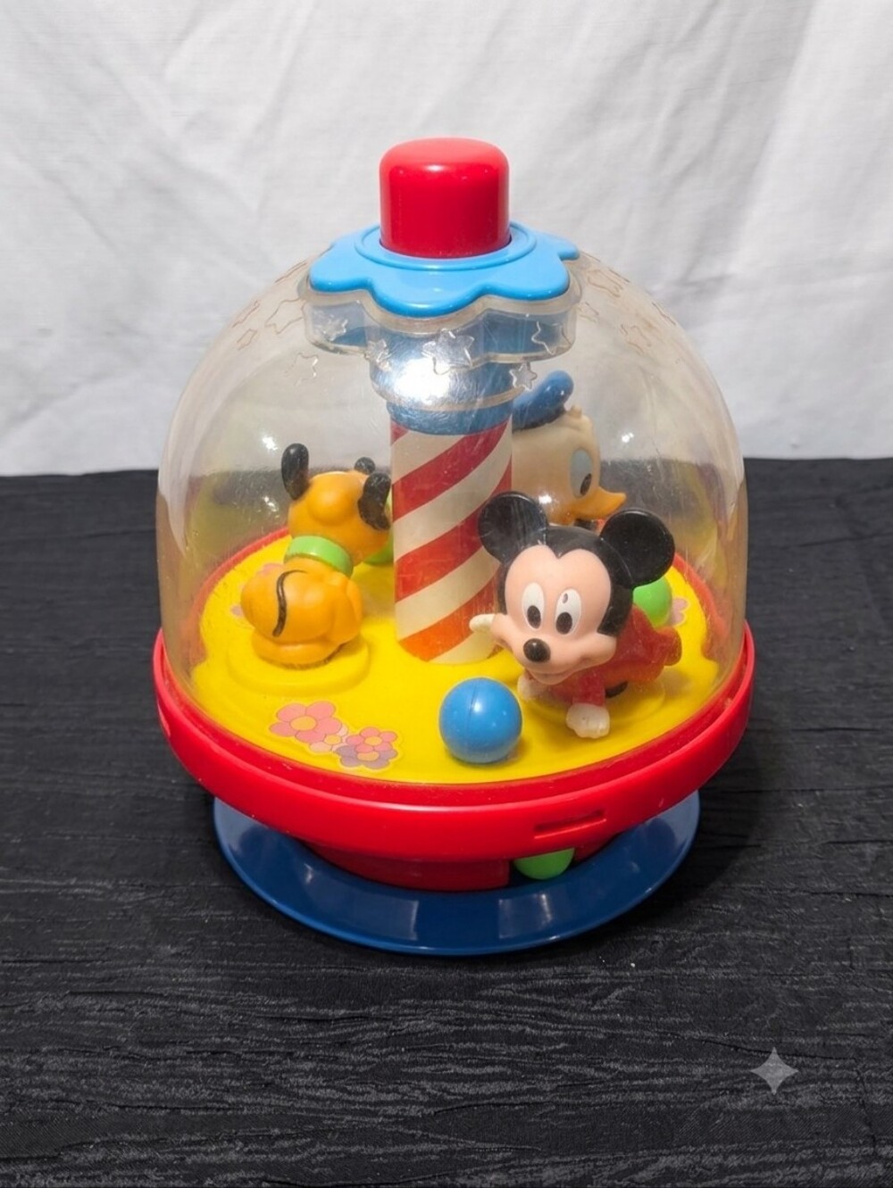 Vintage Mattel Disney Spinning Top Carousel Toy (No. 6330)